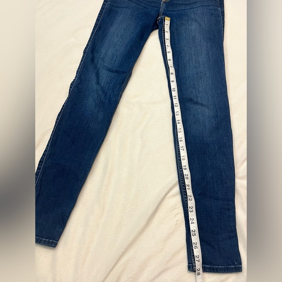 Hollister Dark Blue Mid-Rise Super Skinny Jeans Classic Stretch Women’s Size 7R - Picture 6 of 14